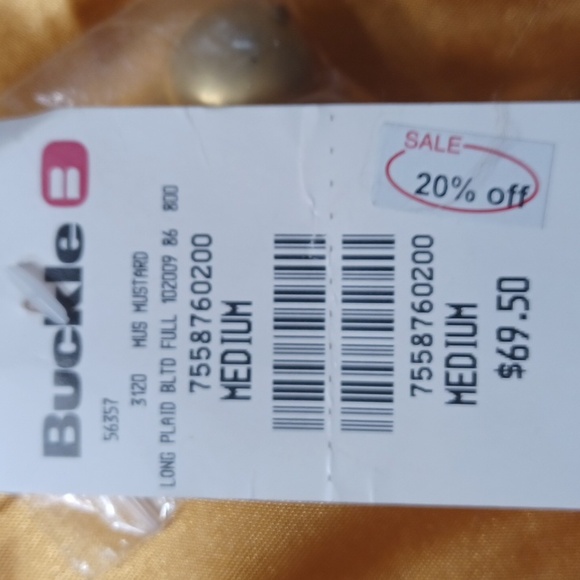 NWT Daytrip from thw Buckle, Plaid Gold Brown Faux Fur Collar, Pea Coat Medium - Picture 11 of 11